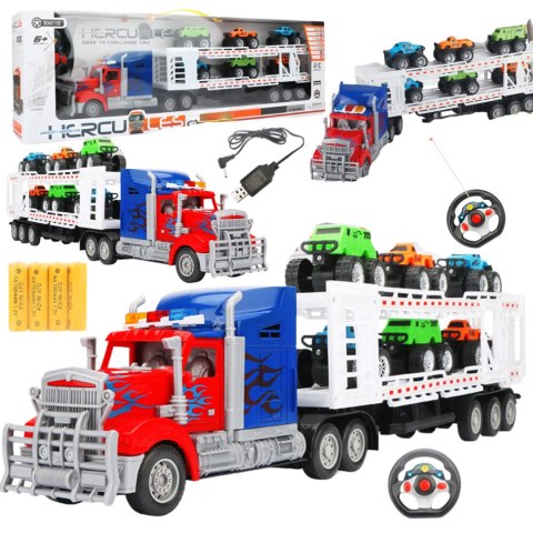 Duża Laweta Transportowa Zdalnie Sterowana Transporter Autek Samochodów Duża Laweta Transportowa Zdalnie Sterowana Transporter Autek Samochodów