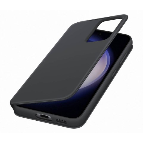 Etui pokrowiec z klapką okienkiem portfel na kartę Samsung Galaxy S23 czarne Etui pokrowiec z klapką okienkiem portfel na kartę Samsung Galaxy S23 czarne