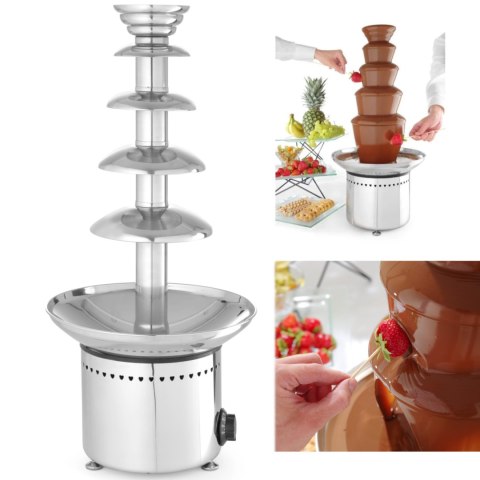 Fontanna do czekolady fondue 5 poziomów stalowa 265 W - Hendi 274156 Fontanna do czekolady fondue 5 poziomów stalowa 265 W - Hendi 274156