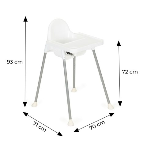 Fotelik krzesełko do karmienia 2w1 ECOTOYS biały Fotelik krzesełko do karmienia 2w1 ECOTOYS biały