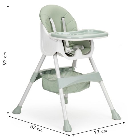 Fotelik krzesełko do karmienia 2w1 pasy 5 punktowe ECOTOYS azure Fotelik krzesełko do karmienia 2w1 pasy 5 punktowe ECOTOYS azure