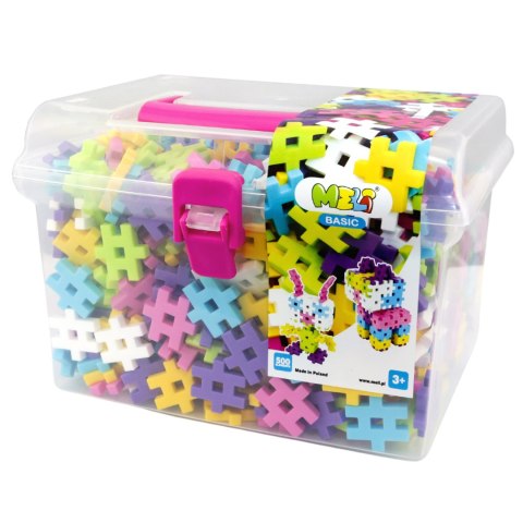 Zestaw Klocków Konstrukcyjnych Basic Pink Travel Box 500 Elementów Puzzle Zestaw Klocków Konstrukcyjnych Basic Pink Travel Box 500 Elementów Puzzle