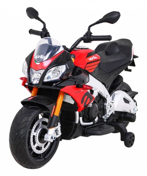 Aprilia Tuono V4 Motor na akumulator dla dzieci Czerwony + Panel MP3 + Kółka pomocnicze + Wolny Start Aprilia Tuono V4 Motor na akumulator dla dzieci Czerwony + Panel MP3 + Kółka pomocnicze + Wolny Start