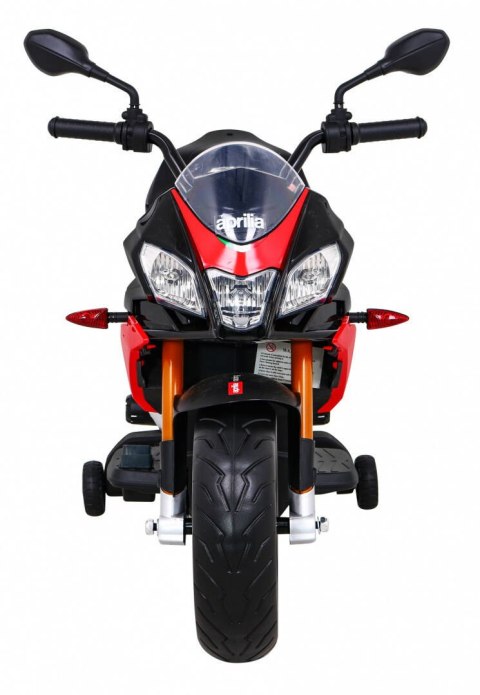Aprilia Tuono V4 Motor na akumulator dla dzieci Czerwony + Panel MP3 + Kółka pomocnicze + Wolny Start Aprilia Tuono V4 Motor na akumulator dla dzieci Czerwony + Panel MP3 + Kółka pomocnicze + Wolny Start