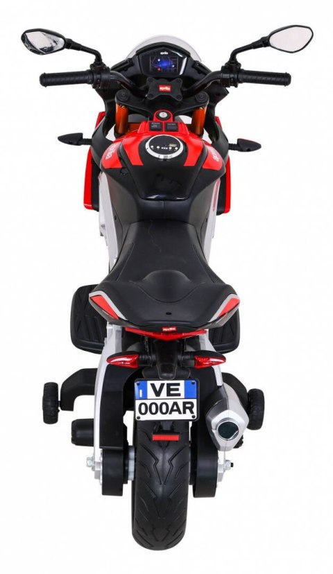 Aprilia Tuono V4 Motor na akumulator dla dzieci Czerwony + Panel MP3 + Kółka pomocnicze + Wolny Start Aprilia Tuono V4 Motor na akumulator dla dzieci Czerwony + Panel MP3 + Kółka pomocnicze + Wolny Start