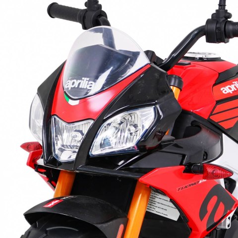 Aprilia Tuono V4 Motor na akumulator dla dzieci Czerwony + Panel MP3 + Kółka pomocnicze + Wolny Start Aprilia Tuono V4 Motor na akumulator dla dzieci Czerwony + Panel MP3 + Kółka pomocnicze + Wolny Start