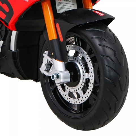 Aprilia Tuono V4 Motor na akumulator dla dzieci Czerwony + Panel MP3 + Kółka pomocnicze + Wolny Start Aprilia Tuono V4 Motor na akumulator dla dzieci Czerwony + Panel MP3 + Kółka pomocnicze + Wolny Start