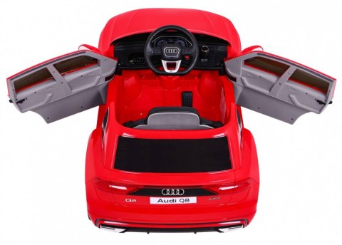 Audi Q8 Lift na akumulator dla dzieci Czerwony + Pilot + EVA + Wolny Start + MP3 USB + LED Audi Q8 Lift na akumulator dla dzieci Czerwony + Pilot + EVA + Wolny Start + MP3 USB + LED