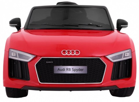 Audi R8 Spyder na akumulator Lakier Czerwony + Pilot + EVA + Wolny Start + Radio MP3 + LED Audi R8 Spyder na akumulator Lakier Czerwony + Pilot + EVA + Wolny Start + Radio MP3 + LED