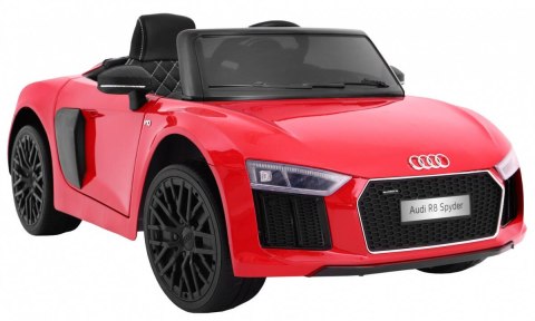 Audi R8 Spyder na akumulator Lakier Czerwony + Pilot + EVA + Wolny Start + Radio MP3 + LED Audi R8 Spyder na akumulator Lakier Czerwony + Pilot + EVA + Wolny Start + Radio MP3 + LED