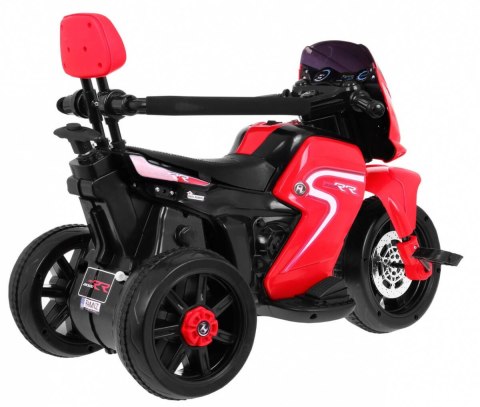 Pchaczyk Rowerek Motorek elektryczny 3w1 dla dzieci Czerwony + Piankowa poręcz + Audio LED Pchaczyk Rowerek Motorek elektryczny 3w1 dla dzieci Czerwony + Piankowa poręcz + Audio LED