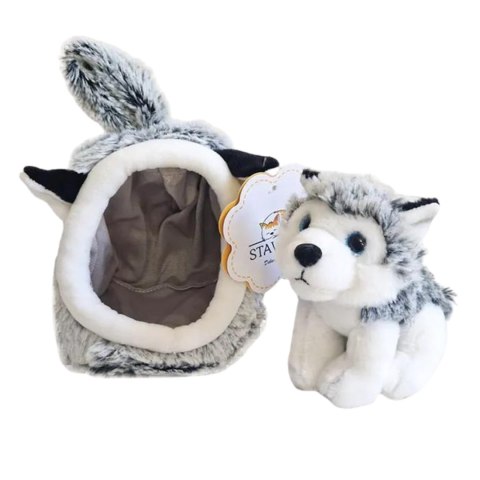 Zestaw Domek Z Pieskiem Husky Przytulanka Maskotka Miękka Lekka Uchwyt Zestaw Domek Z Pieskiem Husky Przytulanka Maskotka Miękka Lekka Uchwyt
