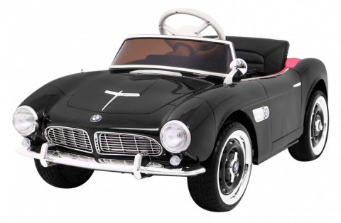 Autko BMW 507 Retro elektryczne dla dzieci Czarny + Audio LED + Pilot + Ekoskóra + EVA + Wolny Start Autko BMW 507 Retro elektryczne dla dzieci Czarny + Audio LED + Pilot + Ekoskóra + EVA + Wolny Start