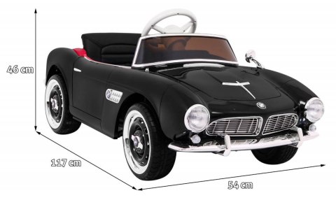 Autko BMW 507 Retro elektryczne dla dzieci Czarny + Audio LED + Pilot + Ekoskóra + EVA + Wolny Start Autko BMW 507 Retro elektryczne dla dzieci Czarny + Audio LED + Pilot + Ekoskóra + EVA + Wolny Start