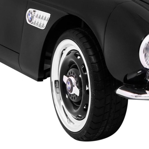 Autko BMW 507 Retro elektryczne dla dzieci Czarny + Audio LED + Pilot + Ekoskóra + EVA + Wolny Start Autko BMW 507 Retro elektryczne dla dzieci Czarny + Audio LED + Pilot + Ekoskóra + EVA + Wolny Start