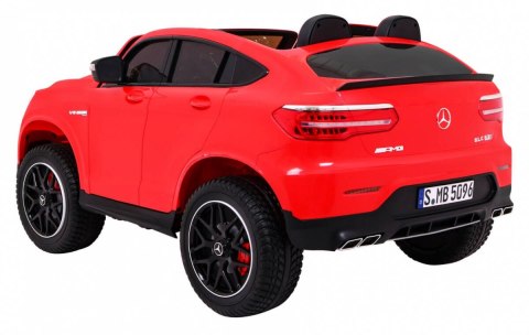 Auto Mercedes GLC 63S dla dzieci Czerwony + Napęd 4x4 + MP4 + LED + Ekoskóra + Wolny Start + EVA Auto Mercedes GLC 63S dla dzieci Czerwony + Napęd 4x4 + MP4 + LED + Ekoskóra + Wolny Start + EVA