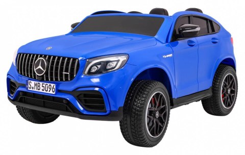 Auto Mercedes GLC 63S dla dzieci Niebieski + Napęd 4x4 + MP4 + LED + Ekoskóra + Wolny Start + EVA Auto Mercedes GLC 63S dla dzieci Niebieski + Napęd 4x4 + MP4 + LED + Ekoskóra + Wolny Start + EVA