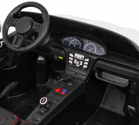 Perfecta Auto dla 2 dzieci Biały + Pompowane koła + Silnik bezszczotkowy + MP3 LED + Wolny Start Perfecta Auto dla 2 dzieci Biały + Pompowane koła + Silnik bezszczotkowy + MP3 LED + Wolny Start