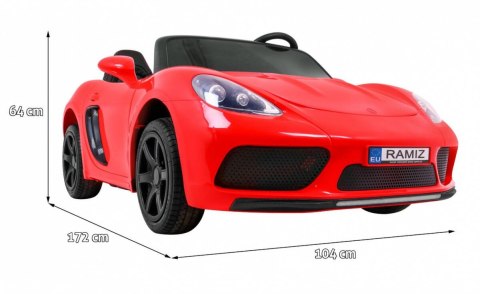 Perfecta Auto dla 2 dzieci Czerwony + Pompowane koła + Silnik bezszczotkowy + MP3 LED + Wolny Start Perfecta Auto dla 2 dzieci Czerwony + Pompowane koła + Silnik bezszczotkowy + MP3 LED + Wolny Start