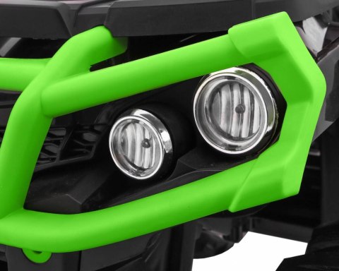Quad ATV 2.4GHz na akumulator dla dzieci Czarno-zielony + Pilot + Koła EVA + Radio MP3 + Wolny Start Quad ATV 2.4GHz na akumulator dla dzieci Czarno-zielony + Pilot + Koła EVA + Radio MP3 + Wolny Start