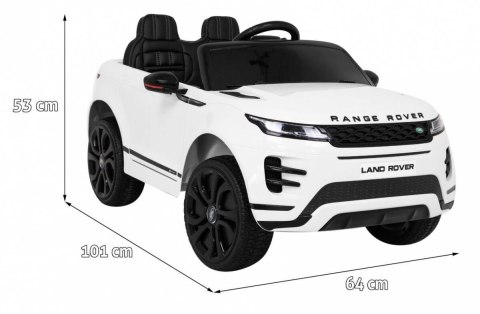Range Rover Evoque na akumulator dla dzieci Biały + Pilot + Wolny Start + MP3 LED Range Rover Evoque na akumulator dla dzieci Biały + Pilot + Wolny Start + MP3 LED