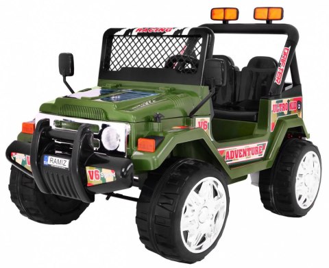 Terenowy Raptor Drifter na akumulator dla dzieci Zielony + Pilot + Wolny Start + EVA + Dźwięki Światła Terenowy Raptor Drifter na akumulator dla dzieci Zielony + Pilot + Wolny Start + EVA + Dźwięki Światła