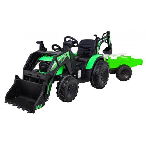 Pojazd Traktor Z Przyczepą 720-T Zielony Pojazd Traktor Z Przyczepą 720-T Zielony