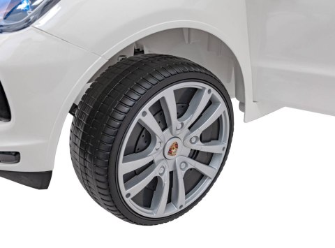 Porsche Cayenne S na akumulator dla dzieci Lakier Biały + Pilot + Wolny START + EVA + Audio LED Porsche Cayenne S na akumulator dla dzieci Lakier Biały + Pilot + Wolny START + EVA + Audio LED