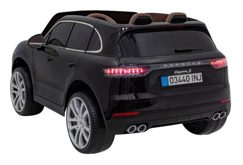 Porsche Cayenne S na akumulator dla dzieci Lakier Czarny + Pilot + Wolny START + EVA + Audio LED Porsche Cayenne S na akumulator dla dzieci Lakier Czarny + Pilot + Wolny START + EVA + Audio LED