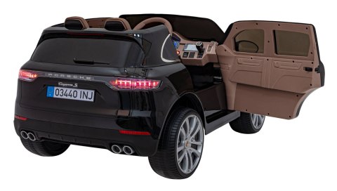 Porsche Cayenne S na akumulator dla dzieci Lakier Czarny + Pilot + Wolny START + EVA + Audio LED Porsche Cayenne S na akumulator dla dzieci Lakier Czarny + Pilot + Wolny START + EVA + Audio LED