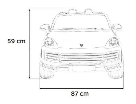Porsche Cayenne S na akumulator dla dzieci Lakier Czarny + Pilot + Wolny START + EVA + Audio LED Porsche Cayenne S na akumulator dla dzieci Lakier Czarny + Pilot + Wolny START + EVA + Audio LED