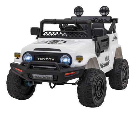 Toyota FJ Cruiser dla dzieci Biały + Pilot + Napęd 4x4 + Audio LED + EVA + Wolny Start Toyota FJ Cruiser dla dzieci Biały + Pilot + Napęd 4x4 + Audio LED + EVA + Wolny Start