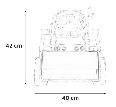 Traktor Spychacz G320 dla najmłodszych dzieci Żółty + Ruchoma łyżka + Melodie + Klakson + Światła LED Traktor Spychacz G320 dla najmłodszych dzieci Żółty + Ruchoma łyżka + Melodie + Klakson + Światła LED