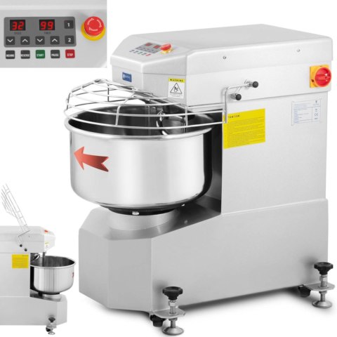 Miesiarka mikser spiralny do ciasta ze stałą dzieżą 23 l 1300 W Miesiarka mikser spiralny do ciasta ze stałą dzieżą 23 l 1300 W