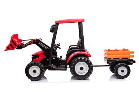 Traktor Na Akumulator Z Przyczepą Hercules Czerwony 24V Traktor Na Akumulator Z Przyczepą Hercules Czerwony 24V