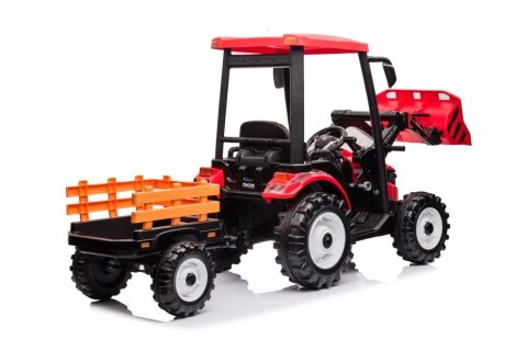 Traktor Na Akumulator Z Przyczepą Hercules Czerwony 24V Traktor Na Akumulator Z Przyczepą Hercules Czerwony 24V