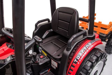 Traktor Na Akumulator Z Przyczepą Hercules Czerwony 24V Traktor Na Akumulator Z Przyczepą Hercules Czerwony 24V