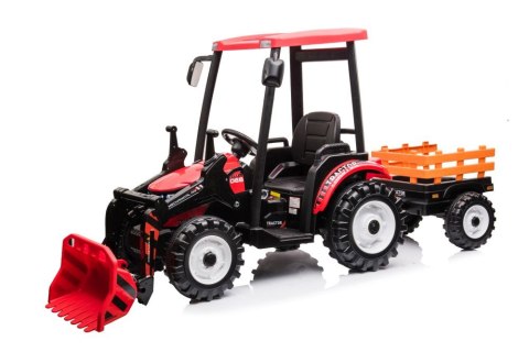 Traktor Na Akumulator Z Przyczepą Hercules Czerwony 24V Traktor Na Akumulator Z Przyczepą Hercules Czerwony 24V