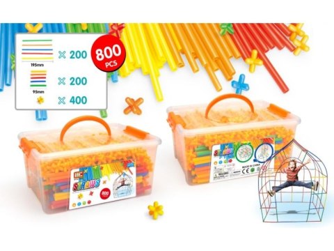 Długie Słomki Konstrukcyjne, Klocki, Patyczki ok. 800 Sztuk Kuferek Długie Słomki Konstrukcyjne, Klocki, Patyczki ok. 800 Sztuk Kuferek