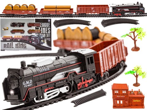 Realistyczna Kolejka Rail King - Parowóz + 3 Wagony Realistyczna Kolejka Rail King - Parowóz + 3 Wagony