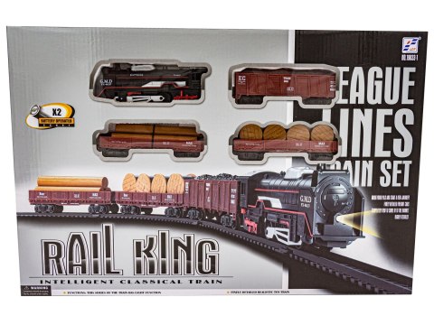 Realistyczna Kolejka Rail King - Parowóz + 3 Wagony Realistyczna Kolejka Rail King - Parowóz + 3 Wagony