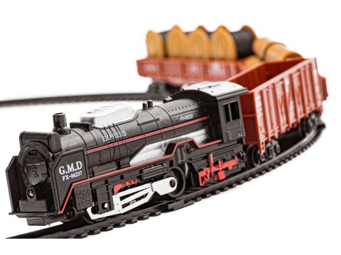 Realistyczna Kolejka Rail King - Parowóz + 3 Wagony Realistyczna Kolejka Rail King - Parowóz + 3 Wagony