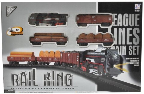 Realistyczna Kolejka Rail King - Parowóz + 3 Wagony Realistyczna Kolejka Rail King - Parowóz + 3 Wagony