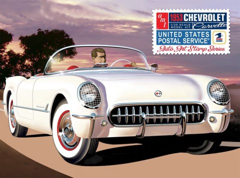 Model Plastikowy - Samochód 1:25 1953 Chevy Corvette (USPS Stamp Series) Model Plastikowy - Samochód 1:25 1953 Chevy Corvette (USPS Stamp Series)