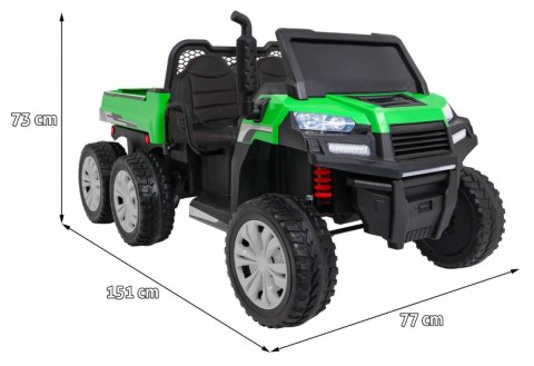 Autko Farmer Truck dla 2 dzieci Zielony + Napęd 4x4 + Pilot + Kiper + Audio LED Autko Farmer Truck dla 2 dzieci Zielony + Napęd 4x4 + Pilot + Kiper + Audio LED