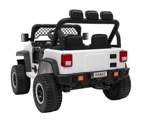 Autko terenowe Geoland Power dla 2 dzieci Biały + Pilot + Silniki 2x200W + Bagażnik + Radio MP3 + LED Autko terenowe Geoland Power dla 2 dzieci Biały + Pilot + Silniki 2x200W + Bagażnik + Radio MP3 + LED