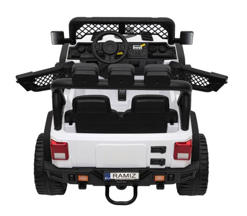 Autko terenowe Geoland Power dla 2 dzieci Biały + Pilot + Silniki 2x200W + Bagażnik + Radio MP3 + LED Autko terenowe Geoland Power dla 2 dzieci Biały + Pilot + Silniki 2x200W + Bagażnik + Radio MP3 + LED