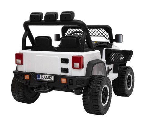 Autko terenowe Geoland Power dla 2 dzieci Biały + Pilot + Silniki 2x200W + Bagażnik + Radio MP3 + LED Autko terenowe Geoland Power dla 2 dzieci Biały + Pilot + Silniki 2x200W + Bagażnik + Radio MP3 + LED