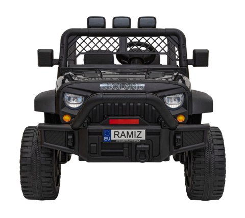 Autko terenowe Geoland Power dla 2 dzieci Czarny + Pilot + Silniki 2x200W + Bagażnik + Radio MP3 + LED Autko terenowe Geoland Power dla 2 dzieci Czarny + Pilot + Silniki 2x200W + Bagażnik + Radio MP3 + LED