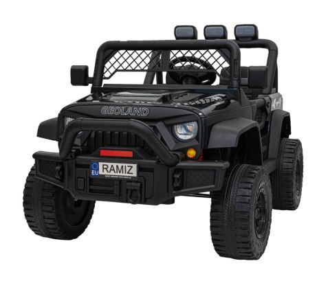 Autko terenowe Geoland Power dla 2 dzieci Czarny + Pilot + Silniki 2x200W + Bagażnik + Radio MP3 + LED Autko terenowe Geoland Power dla 2 dzieci Czarny + Pilot + Silniki 2x200W + Bagażnik + Radio MP3 + LED